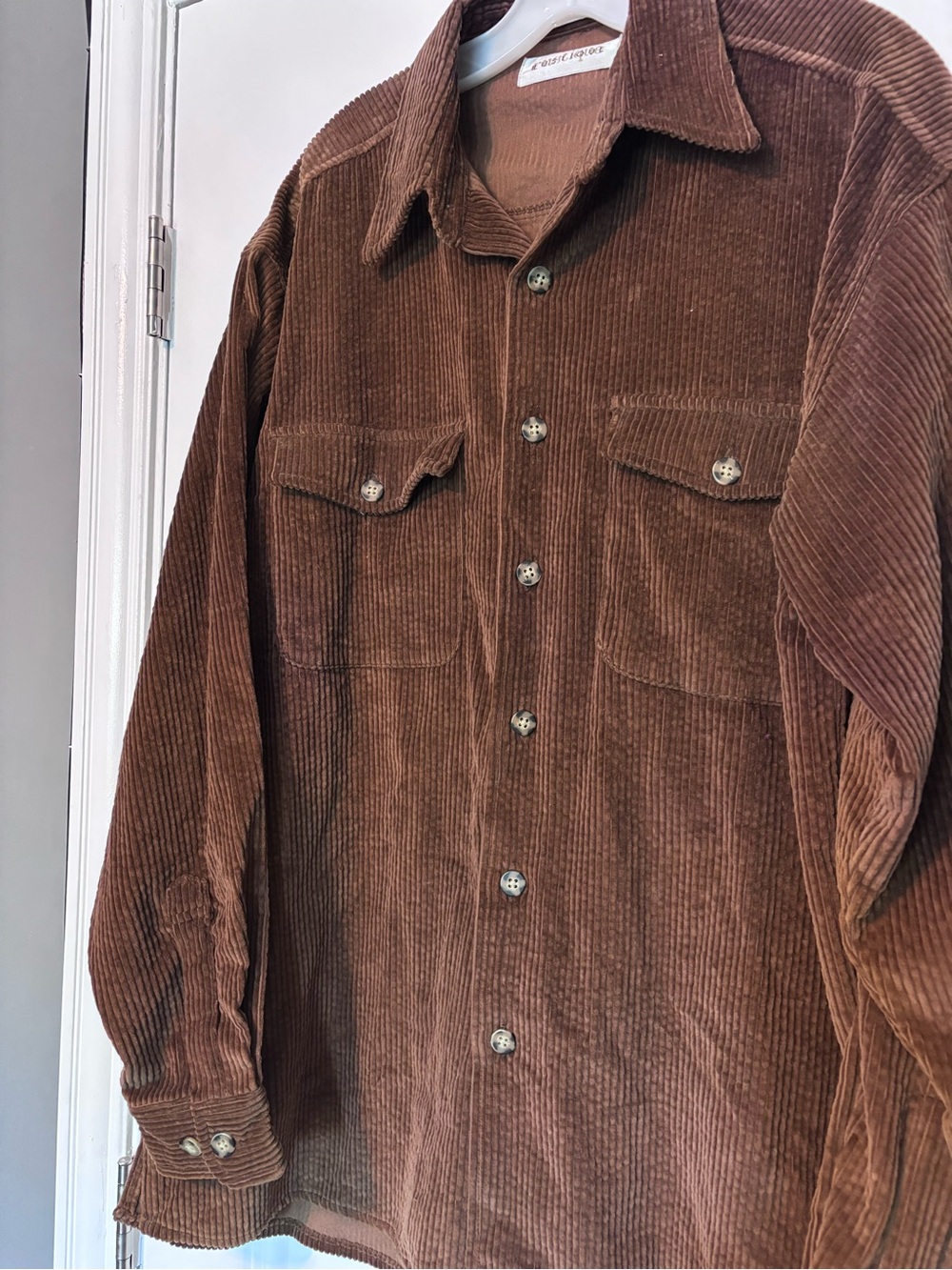 Vintage Rustique Corduroy Button-Up Shirt Jacket in Deep Brown 100% cotton Med - Picture 3 of 9